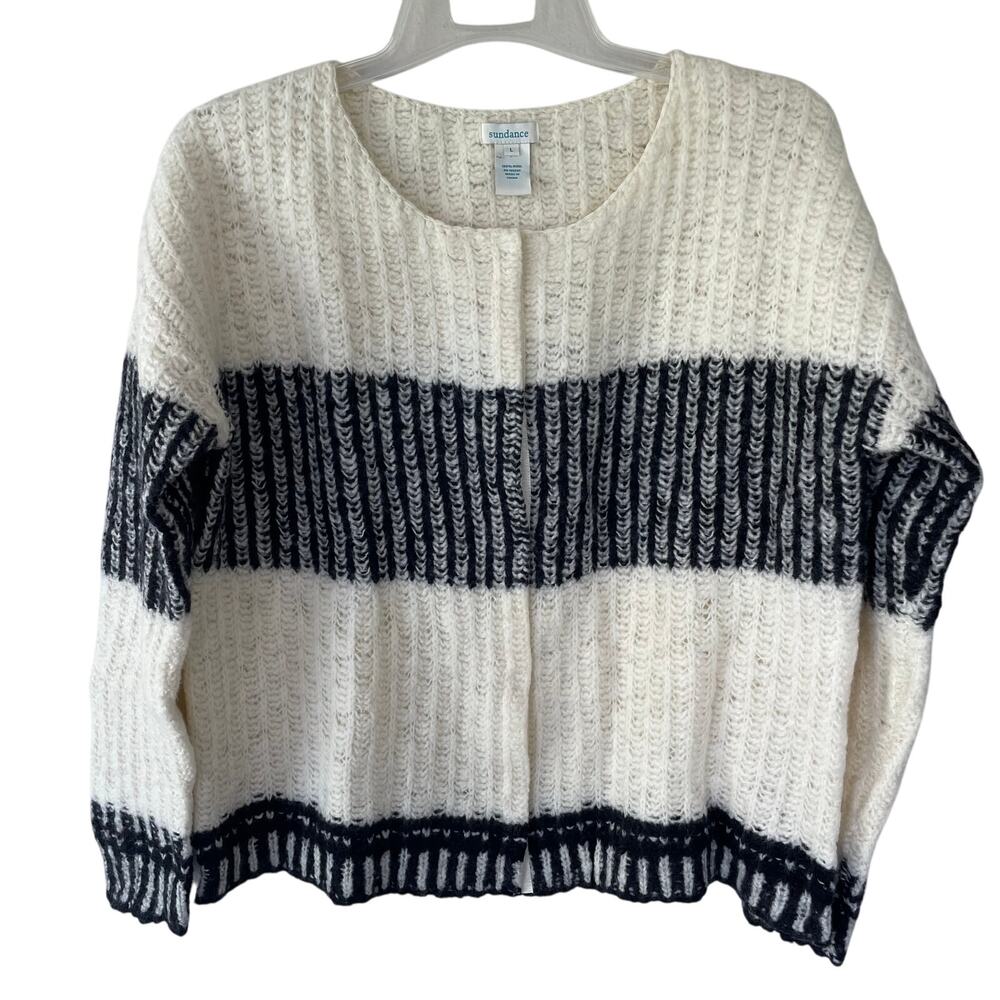 Sundance Size L Wool Snap front sweater